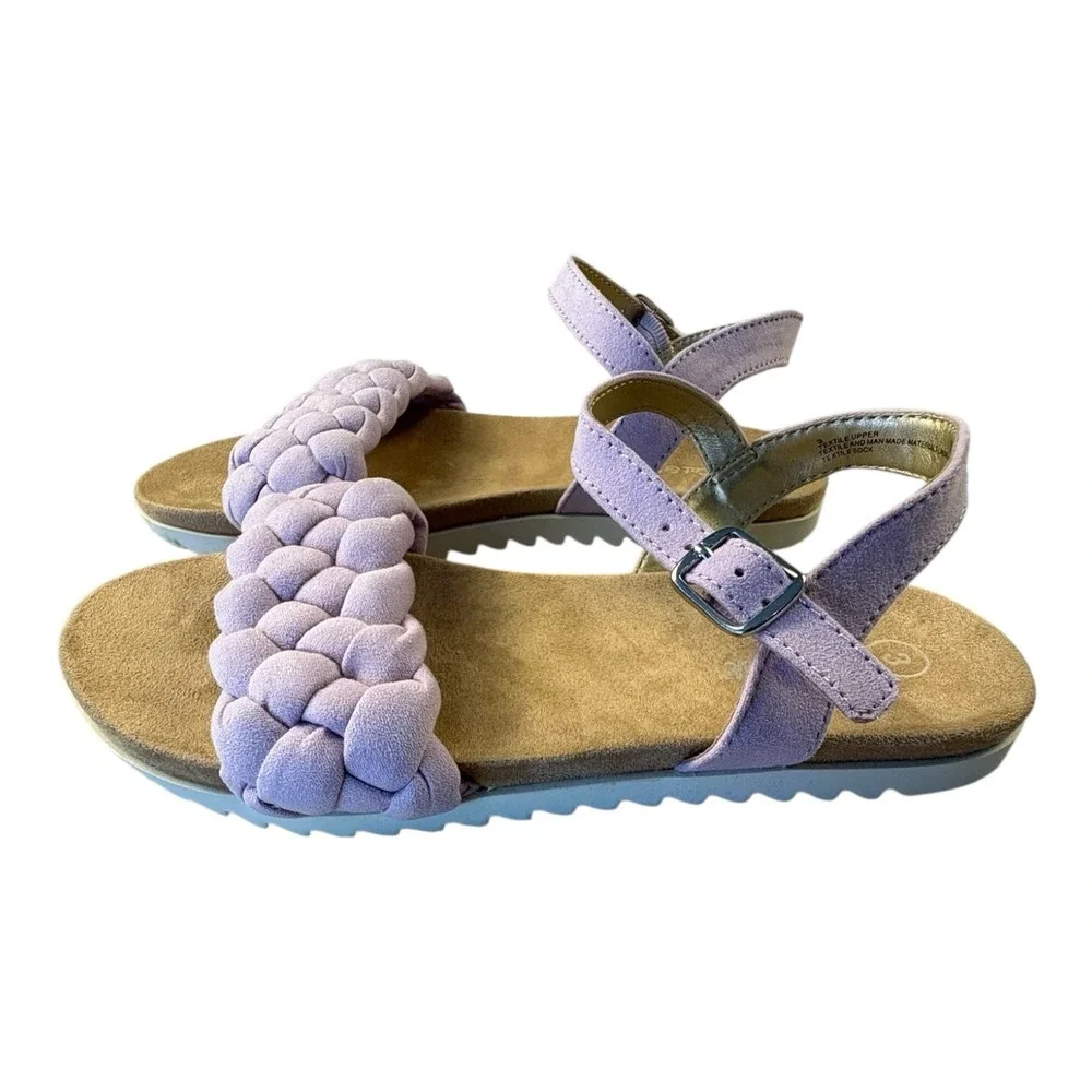 Cat & Jack Girls Lavender Braided Sandals Size‎ 3